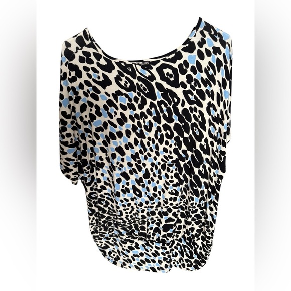 St. John Animal Print Scoop Neck Tunic - Picture 5 of 12
